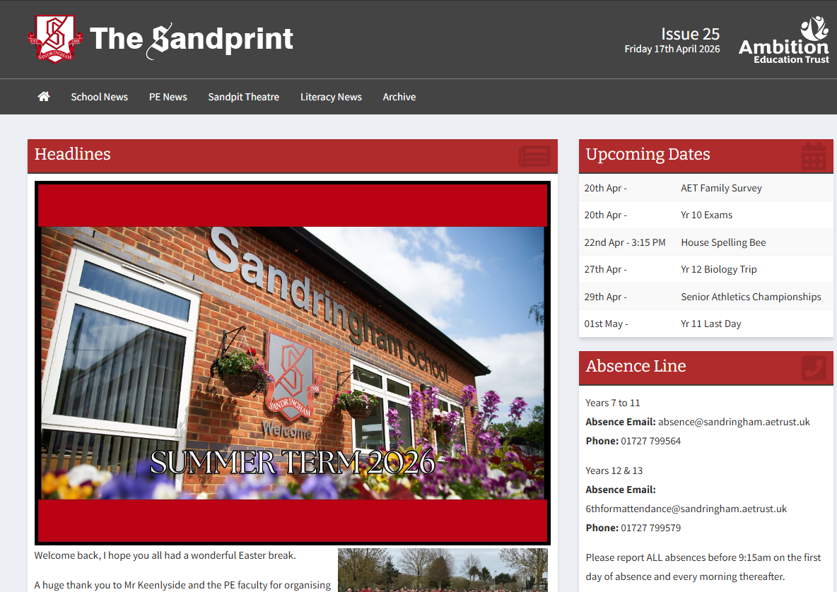 Sandprint 17th April 2026