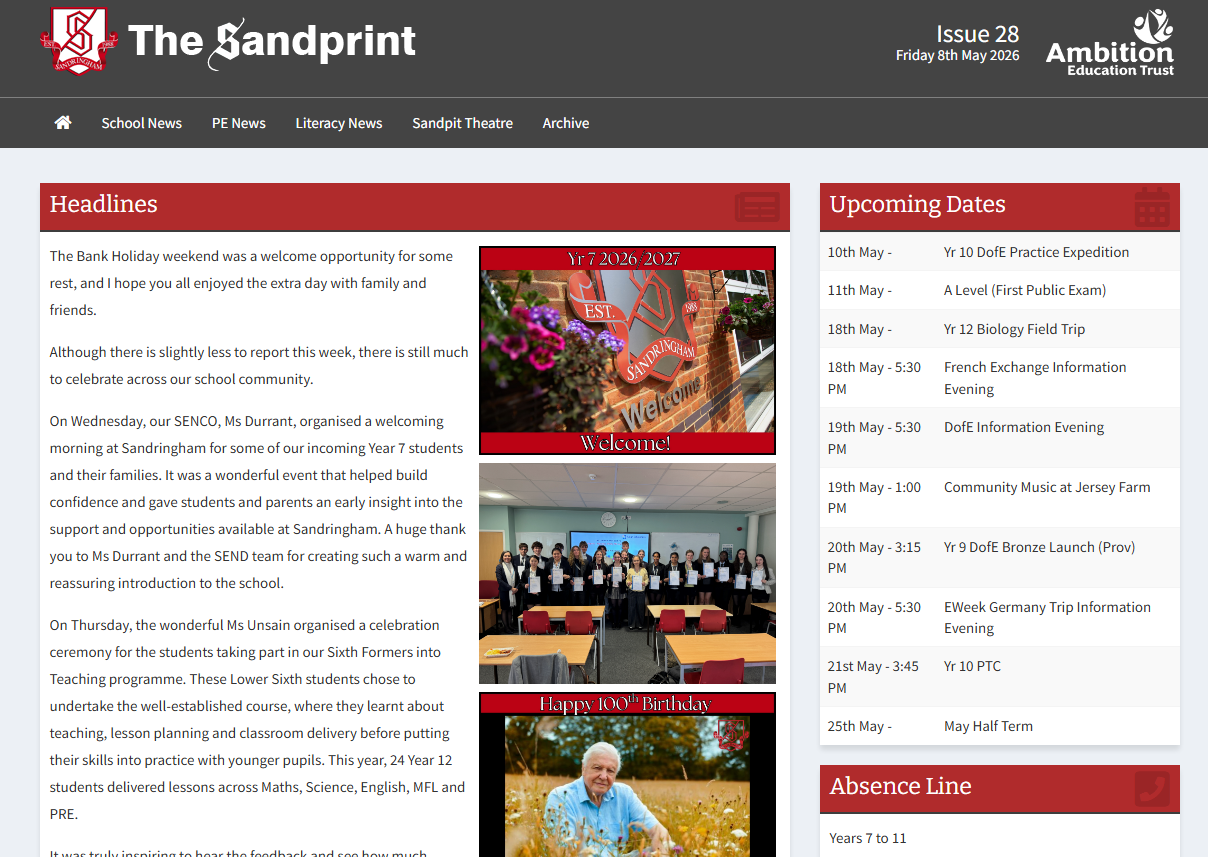 Sandprint 8th May 2026