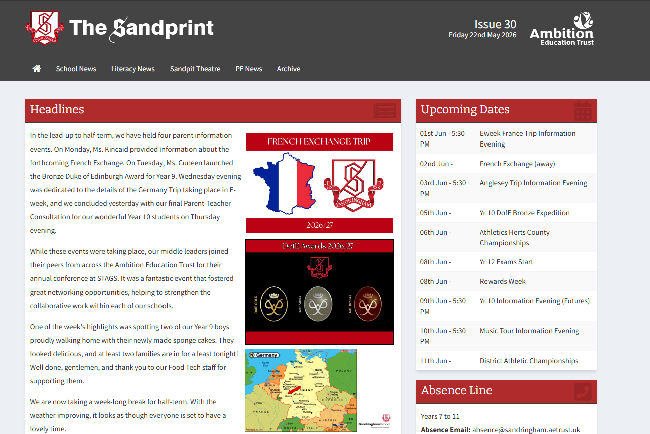 Sandprint 22nd may 2026