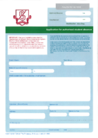 Application form for Authorised Student Absence