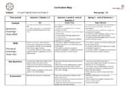 ENGLISH LITERATURE Curriculum Map – Year 13 Paper 2