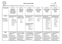 PRE Curriculum Map – Year 12 Development in Christian Thought