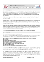 Behaviour Management Policy